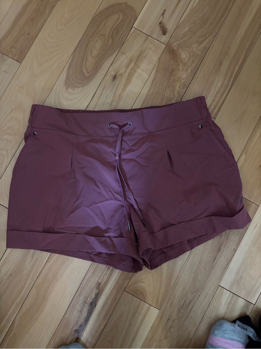 MPG High-Waist Drawstring Shorts in Mauve